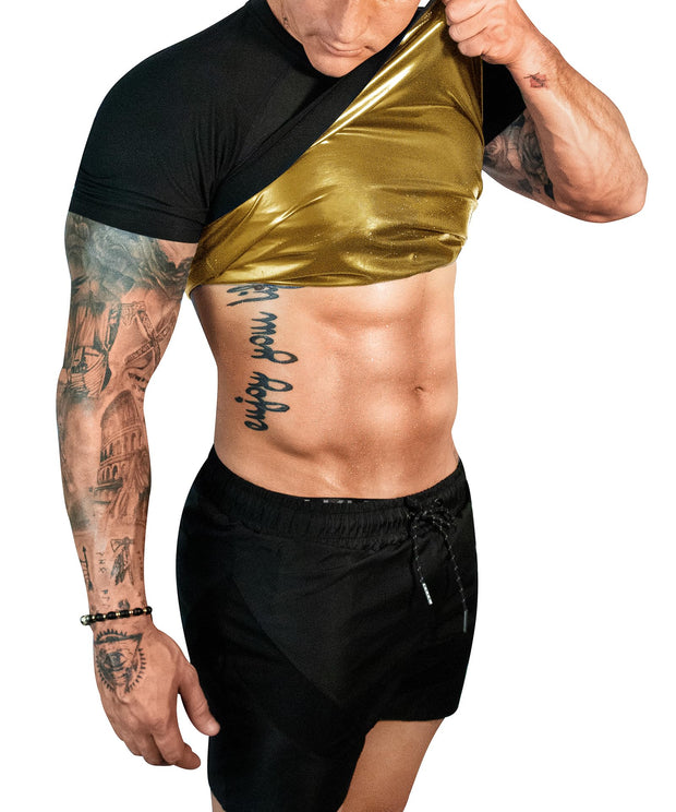 Sauna Shirt for Men Sweat Sauna Suit for Gym Exercise Compression Shirt Workout Shapewear