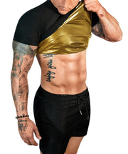 Sauna Shirt for Men Sweat Sauna Suit for Gym Exercise Compression Shirt Workout Shapewear