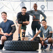 POWERLIX Elbow Orthopedic Brace Compression Support (Pair) - Elbow Sleeve for Tennis, Golfer’s, Bursitis, and Sprains, Arthritis, Tendonitis. Pain Relief(Black, L)