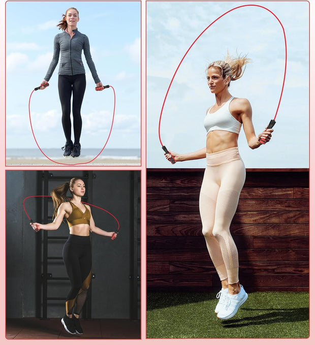 Jump Rope for Women Men, Fitness Jumprope for Women Workout, Adjustable Adult Exercise Skipping Rope