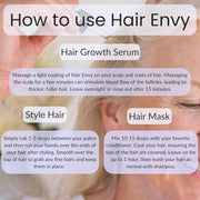 Vitality Extracts Hair Envy - Natural Hair Growth Serum - 100% Pure Essential Oils, 15 Plant Extracts, No Synthetics, No Parabens - Strengthen Hair, Minimize Breakage, Stimulate Follicles