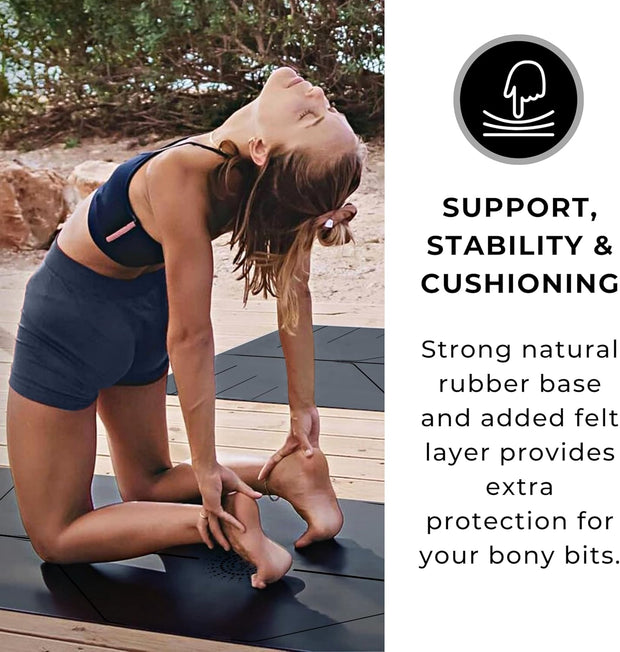 Plyopic. Ultra-Grip Pro Yoga Mat – EXTREME Non-Slip Performance - Dry Grip & Wet Grip - Alignment Lines - Comfortable & Sweat Resistant - For Yoga, Pilates, Exercise, Workout, Bikram & Hot Yoga