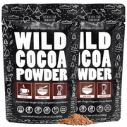 Wild Foods Organic Cocoa Powder | Single Origin Unsweetened Keto Chocolate Powder for Cooking & Baking | 100% Natural Cacao Beans | Sugar Free Non Dutch Raw Superfood | 12 oz