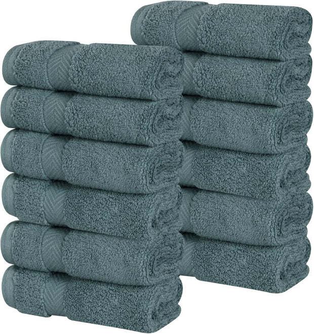 Superior Zero Twist 100% Cotton Bathroom Towels, Super Soft, Fluffy, and Absorbent, Premium Quality 6 Piece Towel Set with 2 Washcloths, 2 Hand Towels, and 2 Bath Towels, Coral