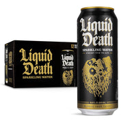 Liquid Death Sparkling Mountain Water, 16.9 oz Tallboys (12-Pack)