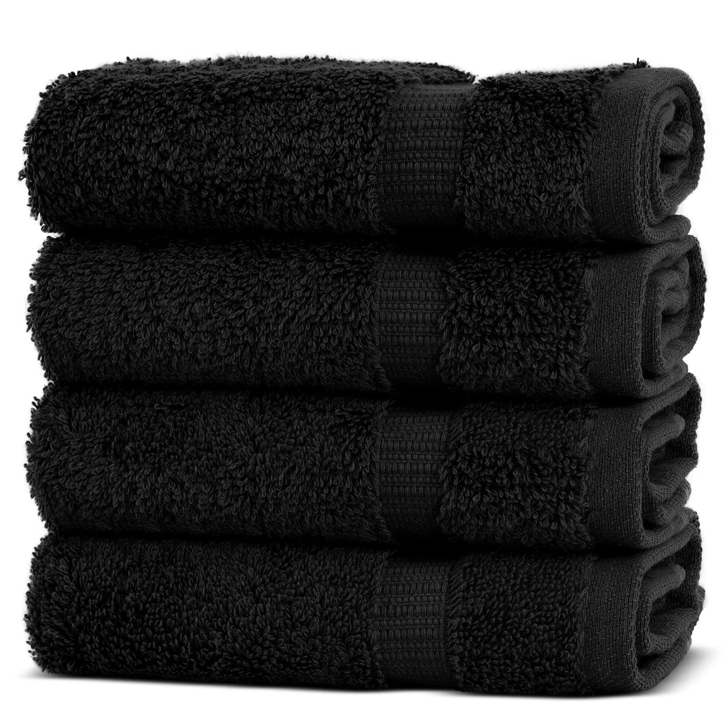 Chakir Turkish Linens | Hotel & Spa Quality 100% Cotton Premium Turkish Towels | Soft & Absorbent (4-Piece Bath Towels, Dark Gray)