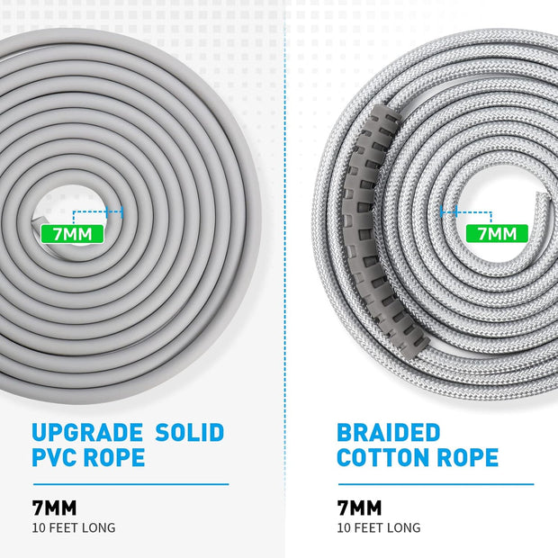 Weighted Jump Rope for Men, Women (1.5LB) - Alloy Steel Handles, Speed Skipping Rope, Gym,Indoor/Outdoor - Fitness, Workout, Boxing - Solid PVC & Cotton Rope