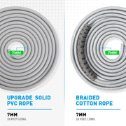 Weighted Jump Rope for Men, Women (1.5LB) - Alloy Steel Handles, Speed Skipping Rope, Gym,Indoor/Outdoor - Fitness, Workout, Boxing - Solid PVC & Cotton Rope