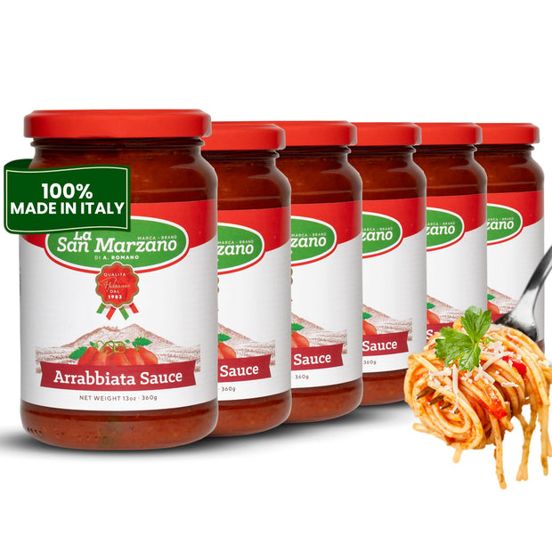 La San Marzano Marinara Sauce, 24 oz, Pasta Sauce Made in Italy, All Purpose Tomato Premium Quality, All Natural, Mediterranean Diet, Non GMO, Vegan, Gluten Free