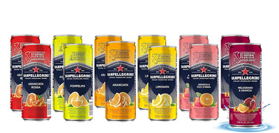 San Pellegrino Sparkling Fruit Beverages Variety Sampler Pack - 11.15 Fl Oz Cans (12 Pack) - In Sanisco Box…