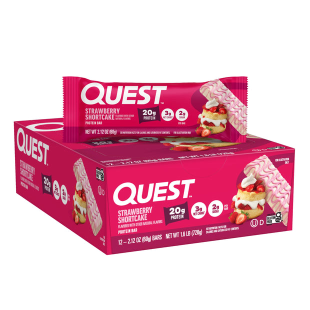 Quest Nutrition S'mores Protein Bars, 21g Protein, 1g Sugar, 4g Net Carb, Gluten Free, Keto Friendly, 12 Count