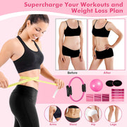 Pilates Ring Set Exercise Equipment with Exercise Bands Resistance Bands Set, Pilates Ball, Sliding Disks – Workout Equipment Home Gym Includes Complete Fitness Poster