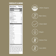 POSSIBLE Meal Bar - High Protein Energy Bars with 20g of Organic Plant-Based Protein - Vegan, Gluten-Free, Non-Dairy - USDA Organic - Clean Label - 1 Box, 10 Bars - Chocolate Almond