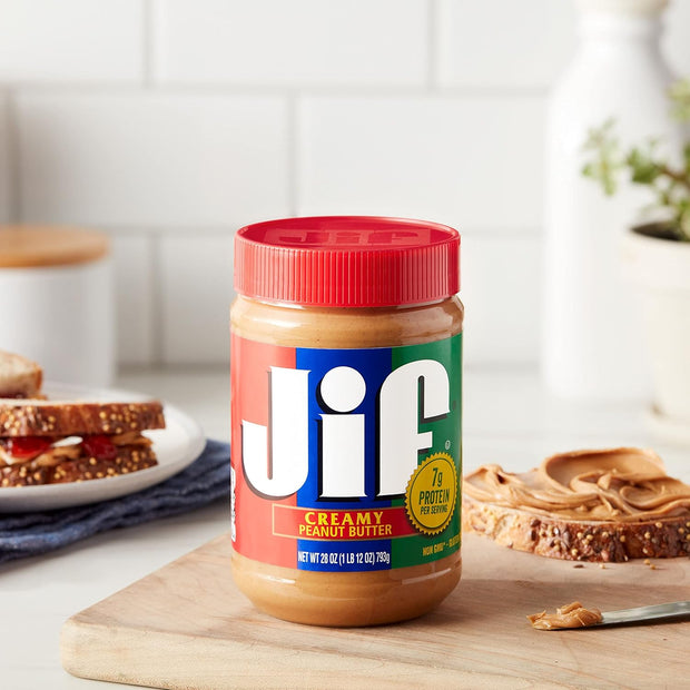 Jif Creamy Peanut Butter, 28 Ounces