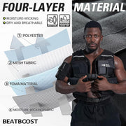 Weighted Vest Men 22lb/35lb Adjustable Weights with Ironsand for Walking Strength Training Running Workout