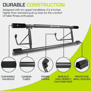 ProsourceFit Heavy Duty Doorway Mount Pull Up/Chin-Up Bar, Adjustable with Foam Grips for Home Workouts