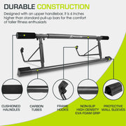 ProsourceFit Heavy Duty Doorway Mount Pull Up/Chin-Up Bar, Adjustable with Foam Grips for Home Workouts