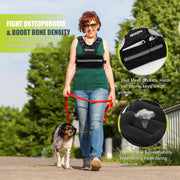 Weighted Vest Adjustable Weights for Women, 6-12 Lbs Weight Vest for Walking with Plus Size Pocket, Ruck Vest with 6 Ironsand Weights & Reflective Strip for Running, Workouts & Strength Training