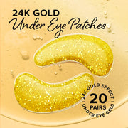 MAREE 24k Gold Under Eye Gels for Dark Circles and Puffiness - Collagen & Hyaluronic Acid Skincare Gel Pads - Gold Eye Patches for Puffy Eyes and Dark Circles - Under Eye Masks - Travel Essentials