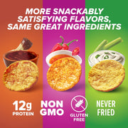 Pure Protein Popped Crisps, High Protein Snack, 12G Protein, Variety Pack: Hickory Barbecue, Sour Cream & Onion, Sweet Chili, 12 Count