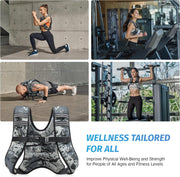 ZELUS Weighted Vest, 6lb/8lb/12lb/16lb/20lb/25lb/30lb Weight Vest with Reflective Stripe for Workout, Strength Training, Running, Fitness, Muscle Building, Weight Loss, Weightlifting