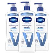 Vaseline Intensive Care Unscented Advanced Repair Body Lotion - Ultra-Hydrating with Lipids for Extremely Dry Skin, 20.3 oz, Pack of 3