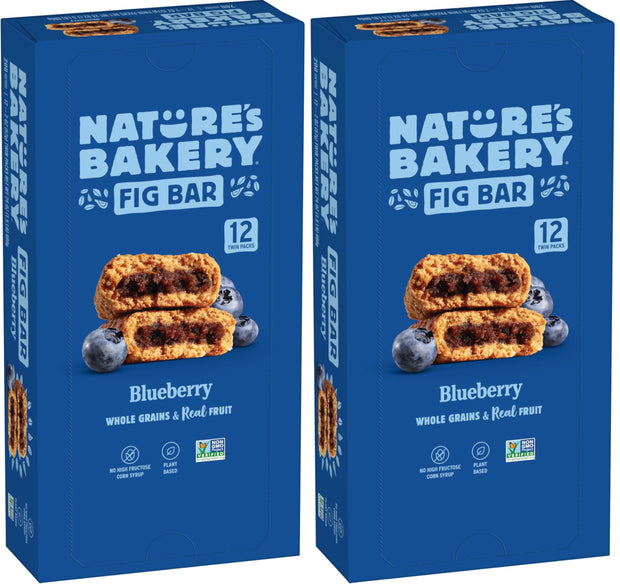 Nature’s Bakery Whole Wheat Fig Bars, Raspberry, Real Fruit, Vegan, Non-GMO, Snack bar, 1 box with 12 twin packs (12 twin packs)