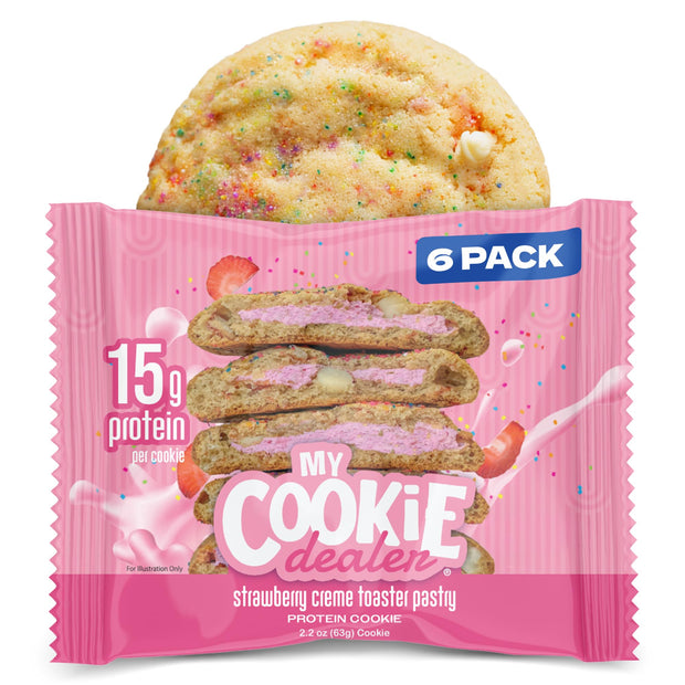My Cookie Dealer Protein Cookies, Variety Pack (5-Pack, 2.2oz Each) - 15-17g of Protein per Cookie - Individually Wrapped Travel Snacks