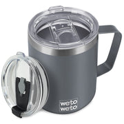 WETOWETO 14 oz Coffee Mug, Vacuum Insulated Camping Mug with Lid, Double Wall Stainless Steel Travel Tumbler Cup, Thermal Coffee Mug, Powder Coated Navy Blue