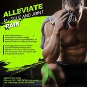 OK TAPE PRO Kinesiology Tape Uncut Roll, Elastic Physical Therapy Athletic Tape for Pain Relief, Muscle Support, Kinetic Tape, Water Resistant, 2in X 16.4ft -Black Gray