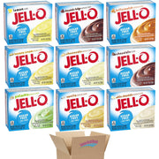 Jello Sugar Free Instant Pudding & Pie Filling Mix, Variety, 9 Flavors, Pack of 9
