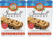 Sunbelt Bakery Chewy Chocolate Chip Granola Bars, 1.1 oz Bars, 15 Count (Pack of 2)