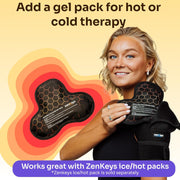 ZENKEYZ Shoulder Brace for Women & Men Rotator Cuff Support, Neoprene Stabilizer with Hot Cold Pack Pocket - Adjustable Arm Sling Shoulder Immobilizer, Left Right (Black, L/XL)