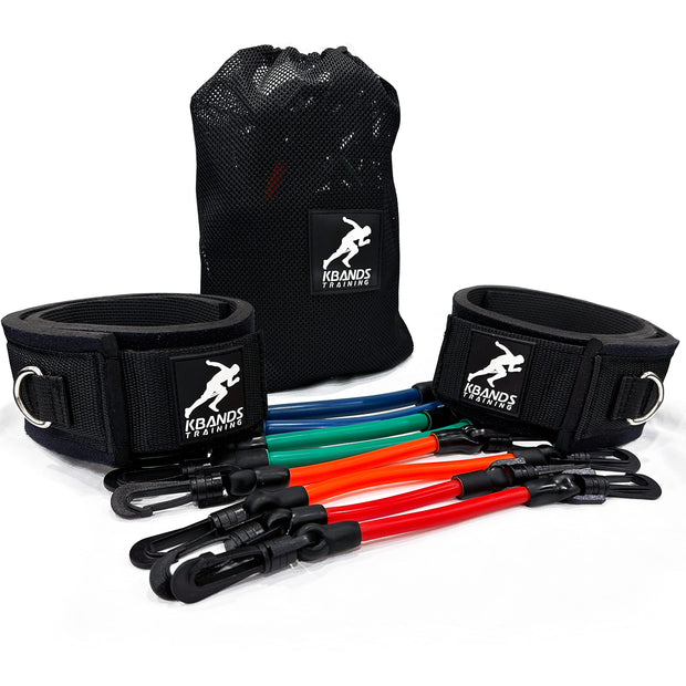 Kbands | Speed and Strength Leg Resistance Bands | Includes Speed 101 and Agility FX Digital Training Programs - Sizes for Youth, Intermediate, and Advanced Athletes