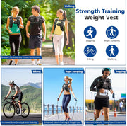 Weighted Vest for Woman Men,6lb/8lb/12lb/16lb/20Lb/25lb Weight Vest with Reflective Stripe Adjustable Buckle Strap Back Pocket Workout Strength Training Walking Jogging Running