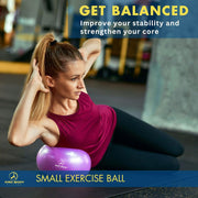 ProBody Pilates Small Exercise Ball - 9 Inch Workout Ball for Stability, Barre, Yoga, Core & Physical Therapy