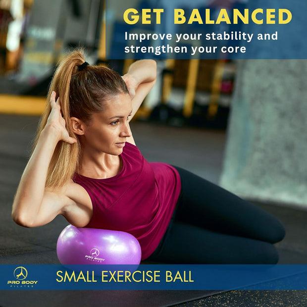 ProBody Pilates Small Exercise Ball - 9 Inch Workout Ball for Stability, Barre, Yoga, Core & Physical Therapy