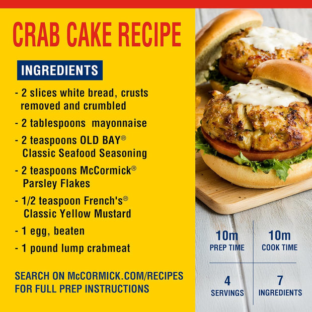 OLD BAY Seasoning, 24 oz - One 24 Ounce Container of OLD BAY All-Purpose Seasoning with Unique Blend of 18 Spices and Herbs for Crabs, Shrimp, Poultry, Fries, and More