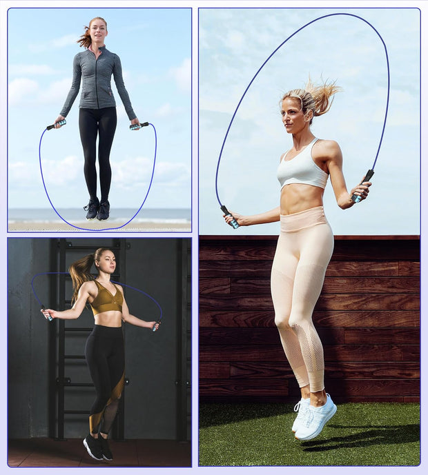 Jump Rope for Women Men, Fitness Jumprope for Women Workout, Adjustable Adult Exercise Skipping Rope