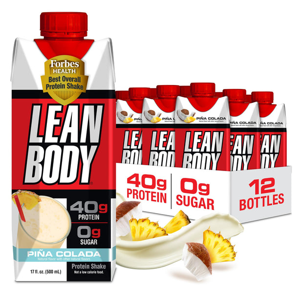 Lean Body Ready-to-Drink Salted Caramel Protein Shake, 20g Protein, Whey Blend, 0 Sugar, Gluten Free, 22 Vitamins & Minerals, (Recyclable Carton & Lid - Pack of 4)