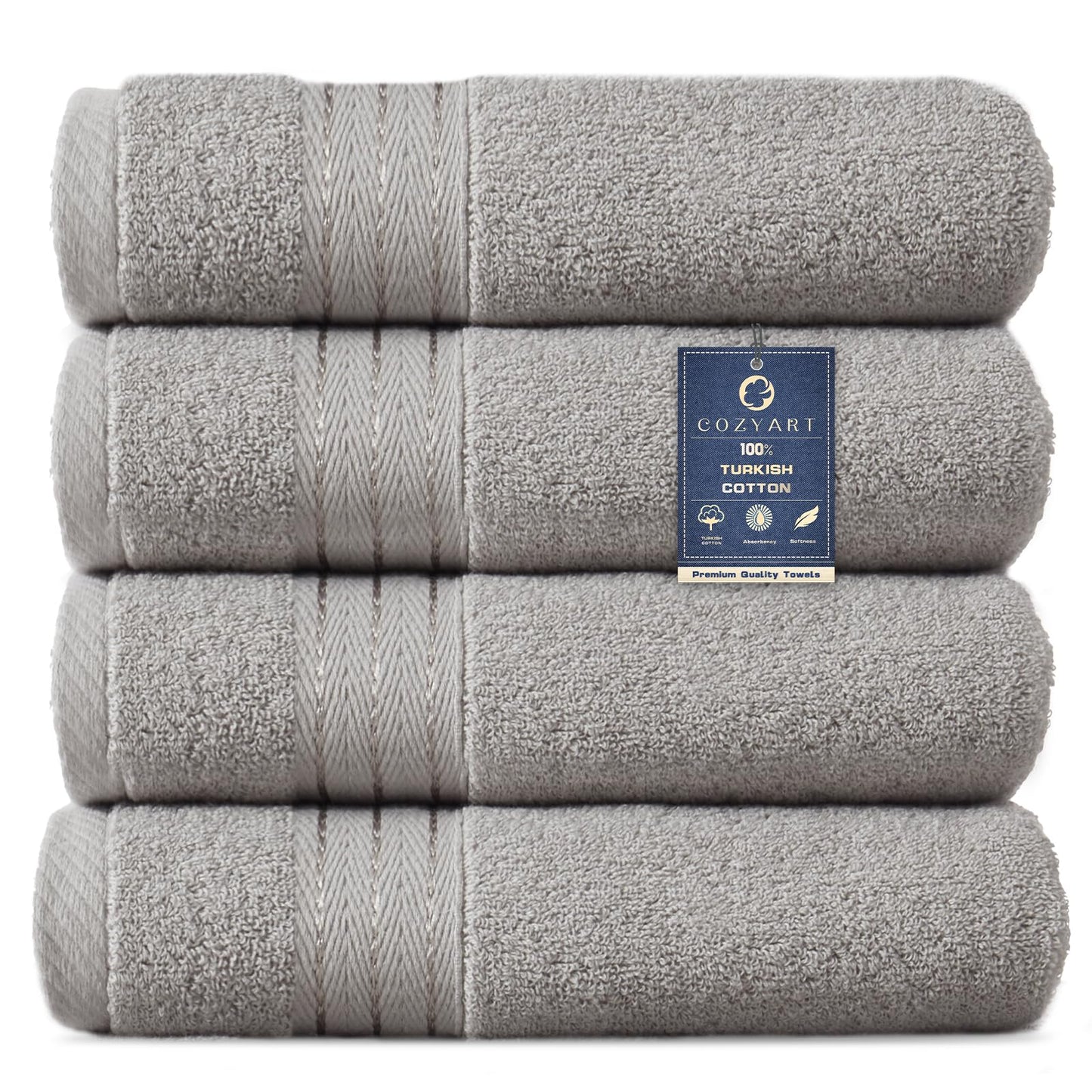 COZYART Burnt Orange Bath Towel Set for Bathroom Turkish Cotton Thick Soft Absorbent Durable 650 GSM Towel Sets of 6, 2 Large Bath Towels, 2 Hand Towels, 2 Washclothes