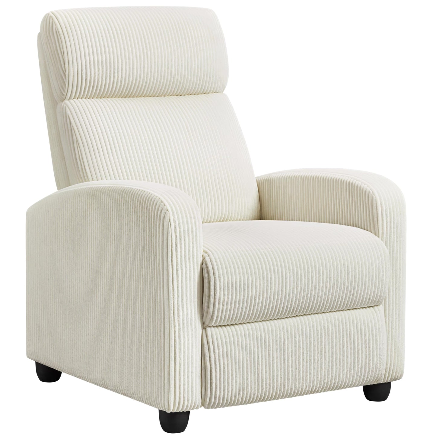 Yaheetech Recliner Chair PU Leather Recliner Sofa Home Theater Seating with Lumbar Support Overstuffed High-Density Sponge Push Back Recliners Armchair for Living Room