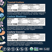 Tosi Cashew Variety Pack Protein Bars, Plant Based with Nuts, Gluten-Free Crunchy Snacks, Vegan, Organic, Flax & Chia Seeds, Soy-Free, Omega 3s, 5G Protein, 1 oz, 12-Pack