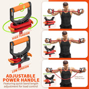[2025 New] Northdeer Resistance Band with Patented Adjustable Handles, Exercise Band, Adjust Resistance Levels Instantly by Changing Band Length for Home Gym Yoga Pilates Full Body for Men Women