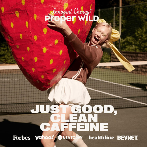 Proper Wild Vegan Energy Gummies with L-Theanine & Organic Caffeine, Clean Energy & Focus, Plant-Based, Gluten-Free, Non-GMO, Dairy-Free, Stevia-Free, Soy-Free, Strawberry (10-Pack)