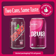 Zevia Zero Sugar Soda, Black Cherry, 12 Ounce Cans (Pack of 12)
