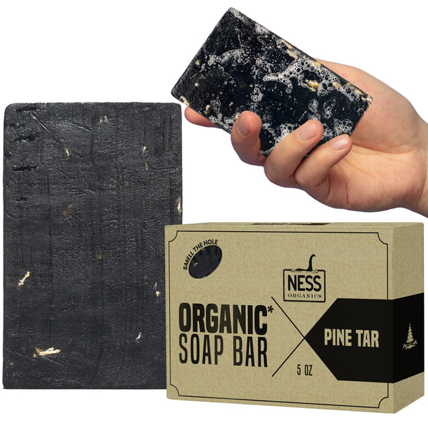 Ness Mens Soap Bar - Smoked OUD Scent - Natural Soap For Men - Mens Bar Soap With Organic Ingredients & Essential Oils - Moisturizing Bar Soap - Handmade In The USA, Cruelty Free, Vegan - 3 Pack