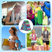 Shellwei 150 Pcs Cooling Towels Bulk 32 x 12 Inch Ice Towel Bulk Cooling Rag for Neck and Face Soft Breathable Microfiber Cloth Chilly Quick Cold for Yoga Gym Sport Golf Running Work Stay Cold