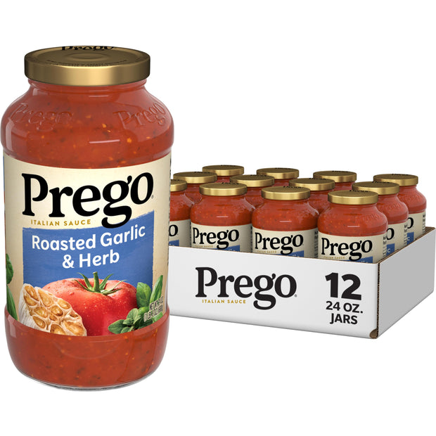Prego Pasta Sauce, Italian Tomato Sauce with Roasted Garlic & Herbs, 24 Ounce Jar