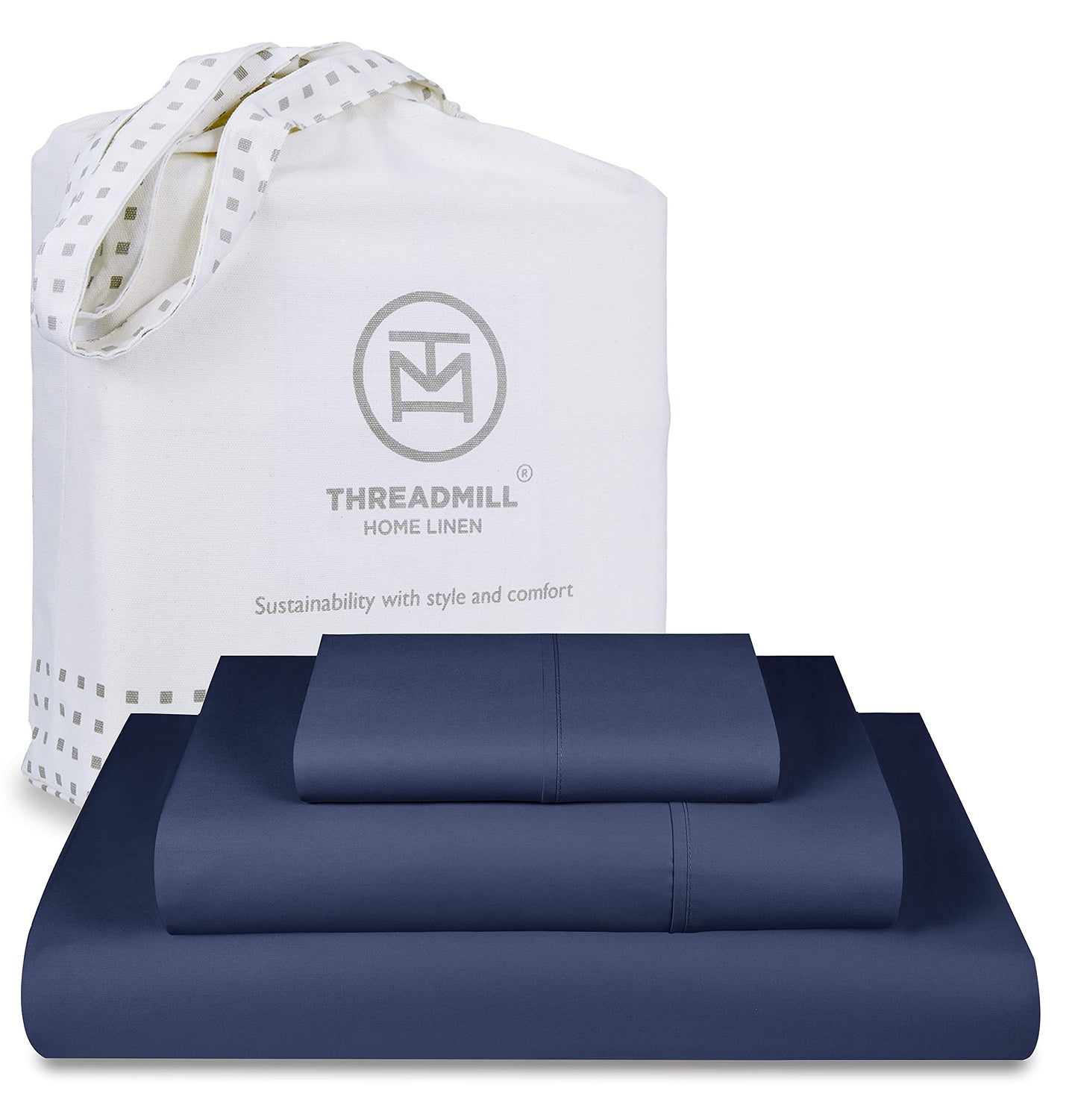 Threadmill Luxury 100% Cotton King Size Sheets Set- 800 Thread Count Jacquard Celine Hotel White, Better Than Egyptian Cotton,4 Pc Striped Bed Set, Damask Bed Sheets with 16" Deep Pocket